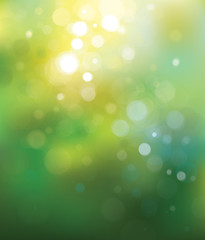 Wall Mural - Vector green lights  background.
