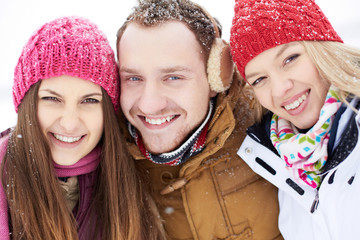 Canvas Print - Friends in winter