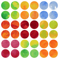 Wall Mural - set of colorful watercolour banners.