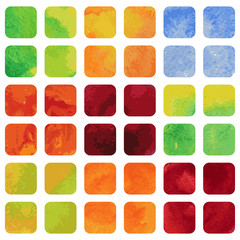 Wall Mural - set of colorful watercolour banners.