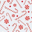 © naddya - Seamless background with Christmas candies.