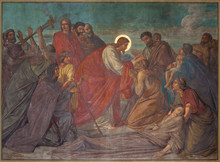 Antwerp -  Fresco Of Healed Jesus In Joriskerk