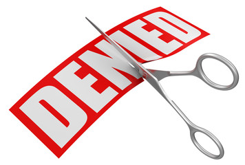 Poster - Scissors and Denied (clipping path included)