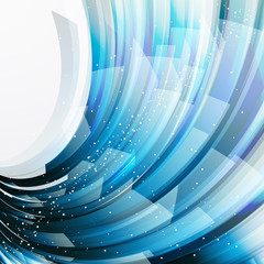 Poster - abstract background wiht transparent blue-gray elements.
