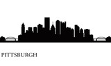 Fototapeta Londyn - Pittsburgh city skyline silhouette background