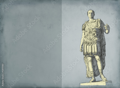 Fotografía Roman emperor Augustus Caesar statue. Rome