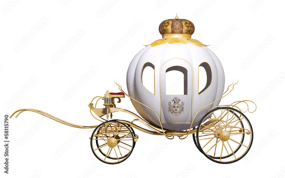 fairy tale royal carriage - obrazy, fototapety, plakaty 
