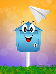 Sticker - Mailbox cartoon