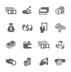 Aufkleber - Money icons set.