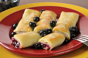 Canvas Print - Blueberry crepes