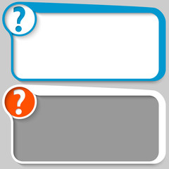 Poster - two vector text box and question mark