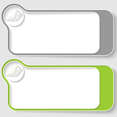 Poster - set of two vector text boxes with envelope