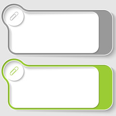 Poster - set of two vector text boxes with paper clip