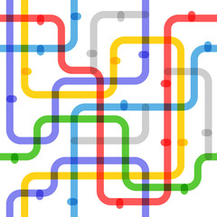 Poster - Abstract color metro scheme