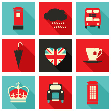 Wall Mural -  - london icons collection