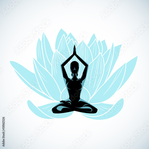 Naklejka dekoracyjna yoga
