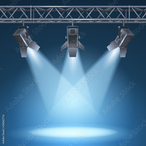 Fotografia, Obraz  stage with lights