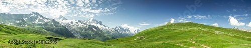 Foto-Schiebegardine mit Schienensystem - Panorama Mont-Blanc (von Florian Villesèche)