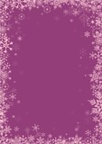 Fototapeta  - Pink snowflakes on purple background