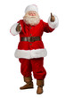© Milles Studio - Santa Claus standing isolated on white background and thumbs up