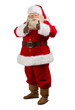 © Milles Studio - Santa Claus standing isolated on white background and thumbs up