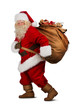 © Milles Studio - Santa Claus on the run to delivery christmas gifts isolated on w