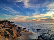 Windansea Beach At Sunset La Jolla California United States 