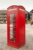 Fototapeta Londyn - Classic red British telephone box in London.