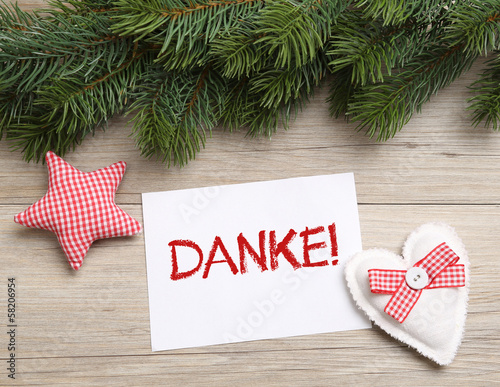 Danke Gutschein Weihnachten Stock-Foto | Adobe Stock