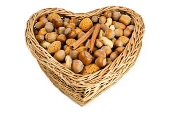 Wall Mural - collection of shelled nuts
