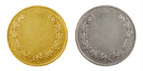 Fototapeta  - Old blank gold and silver coins