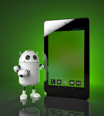Poster - Robot showing tablet computer