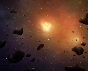 Wall Mural - asteroid background