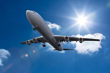 Poster - 3D plane flying in the sky