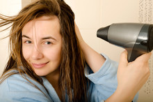 Woman With Hairdryer
