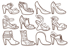 Fashion Shoes Collection (coloring Book)
