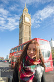 Fototapeta Big Ben - Girl in London
