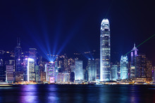 Hong Kong Skyline At Night