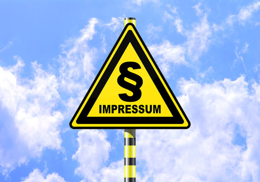 IMPRESSUM ROAD SIGN