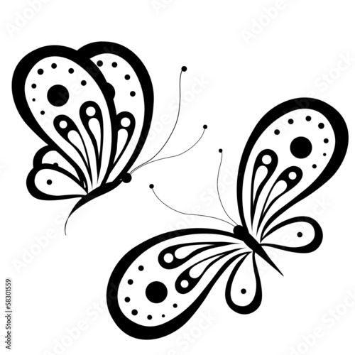 Naklejka - mata magnetyczna na lodówkę butterflies design