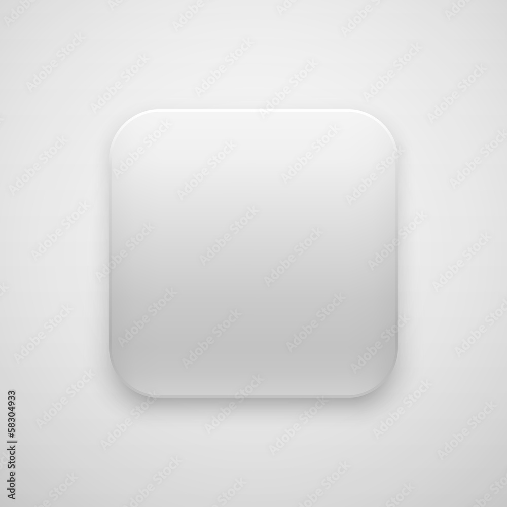 White Abstract Blank App Icon Template Stock Vector | Adobe Stock