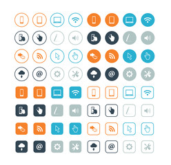 Poster - Round and circle computer vector icons eps10