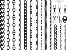 Chains Set Illustrated On White