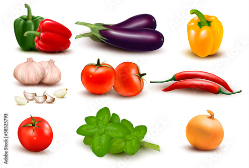 Fotografía The big colorful group of vegetables