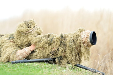 Wall Mural - wildlife photographer outdoor