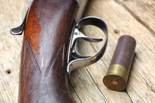 Vintage Hunting Gun With Shells