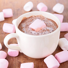 Canvas Print - hot chocolate with marshmallows