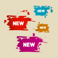 Sticker - New Titles on Colorful Splashes