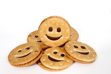 Biscuits Smile on white background