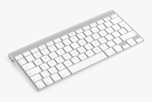 Wireless Computer Keyboard Isolated On White Background
